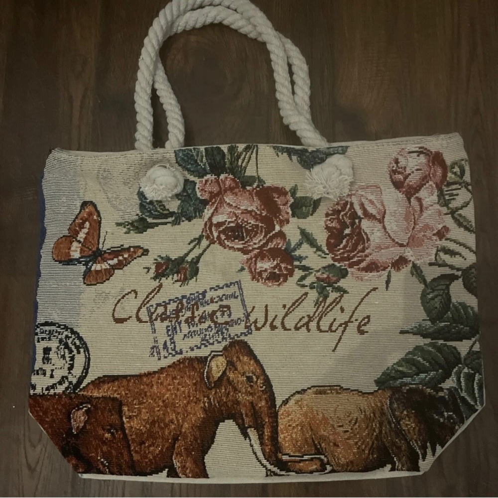 Alfa Canvas Tote bag rope handles shoulder bag beach bag